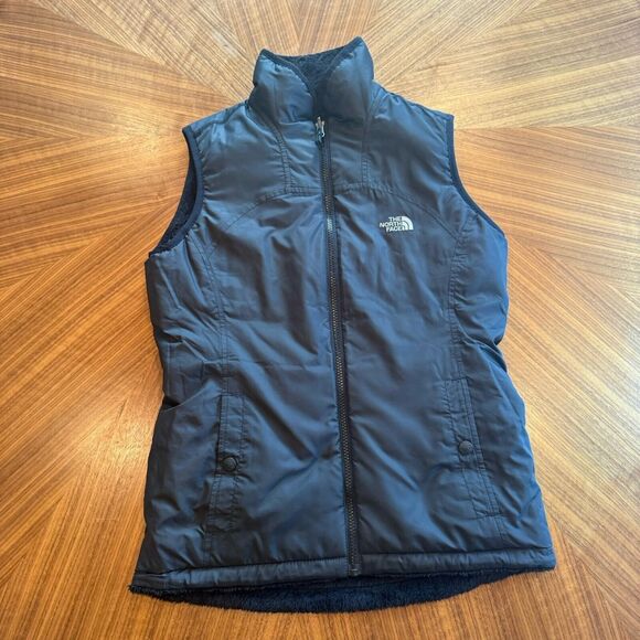 The North Face Jackets & Blazers - The North Face Mossbud Insulated Reversible‎ Vest Women's Small Black Zip Jacket
